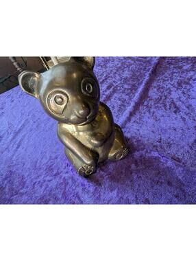 Vintage Brass Bear Figurine Sculpture